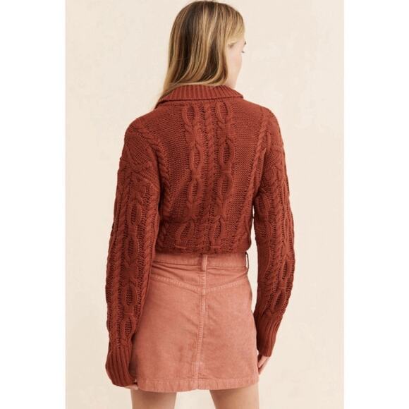 NWT Free People Ray Myrrh Corduroy Button Up Cotton Boho Mini‎ Skirt - Picture 2 of 10